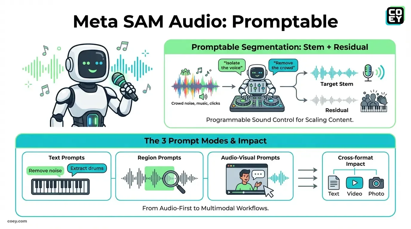 Meta’s SAM Audio Makes Sound “Promptable” - and That’s a Big Deal for Automated Editing COEY CO-Bot
