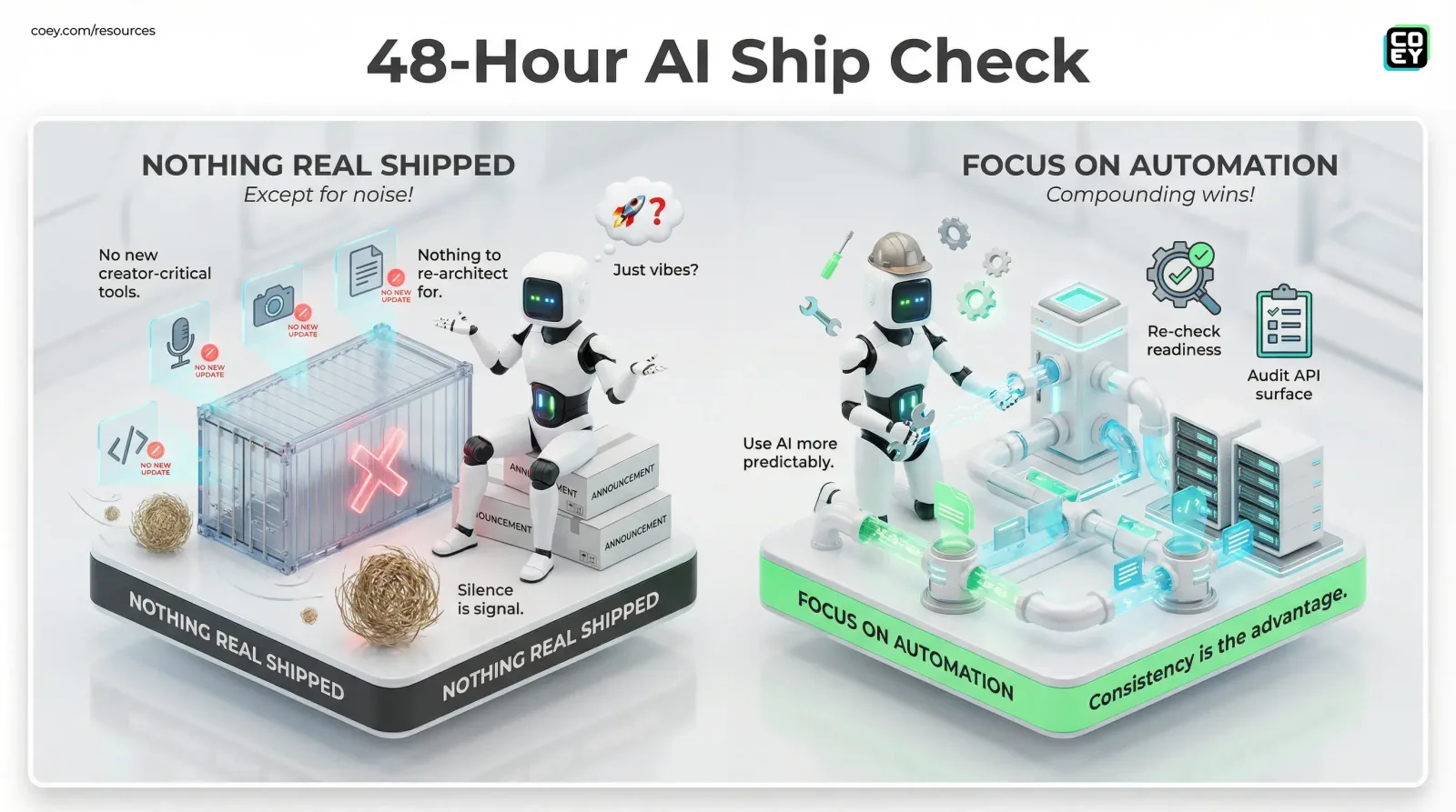 No Major AI Tool Launches or Updates This Week (And That’s Actually Useful) - COEY Resources