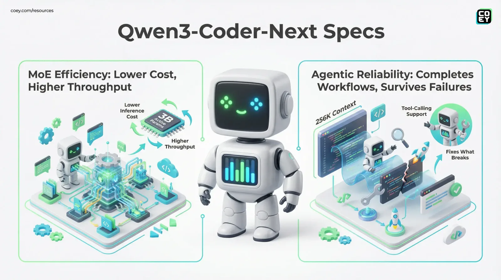 Qwen3-Coder-Next-3B: Alibaba’s Lean MoE Model Aims at Real Coding Automation - COEY Resources