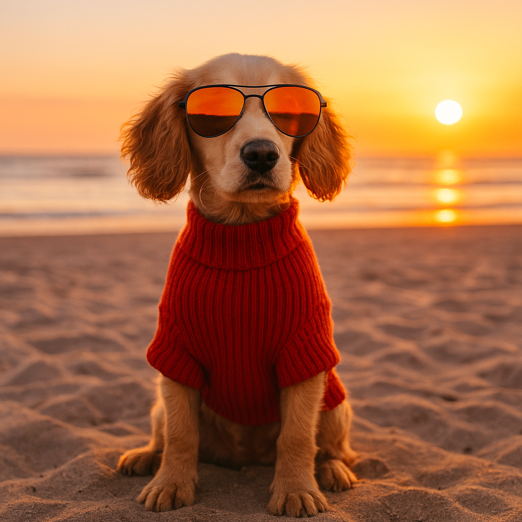 Beach Dog : GPT1 Image 1 Mini I2I