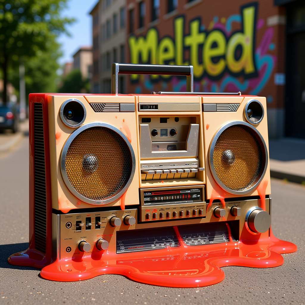 Melting Boombox : Qwen I2I